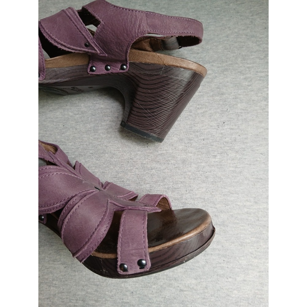 Dansko Sandals 41 / 10.5 Nina Leather Floral Comfort Boho Casual Block Heel - Picture 11 of 16
